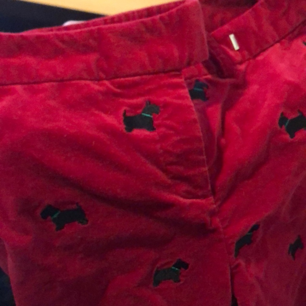 Lily Pulitzer Red Corduroy Scotty Pants